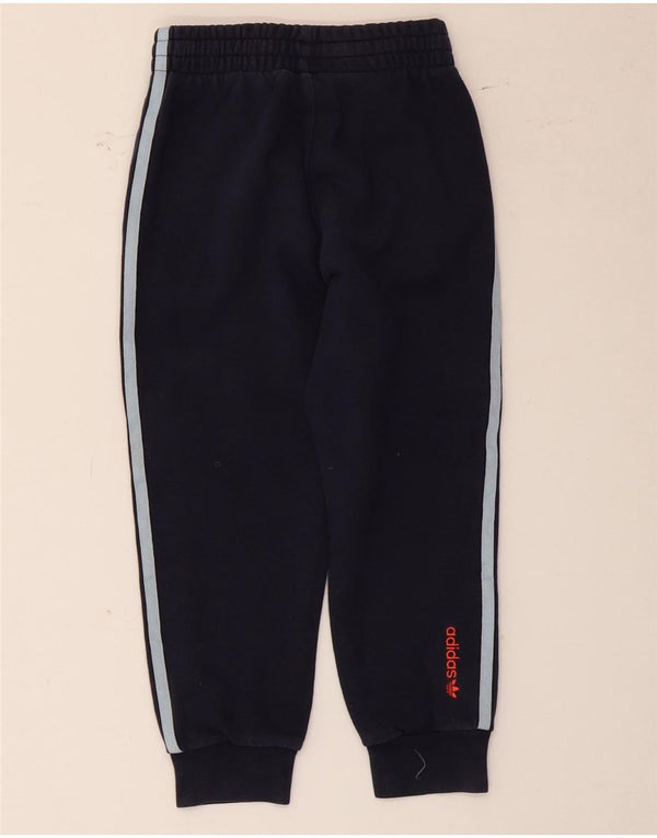Adidas Boys Tracksuit Trousers Joggers 5-6 Years  Navy Blue Cotton