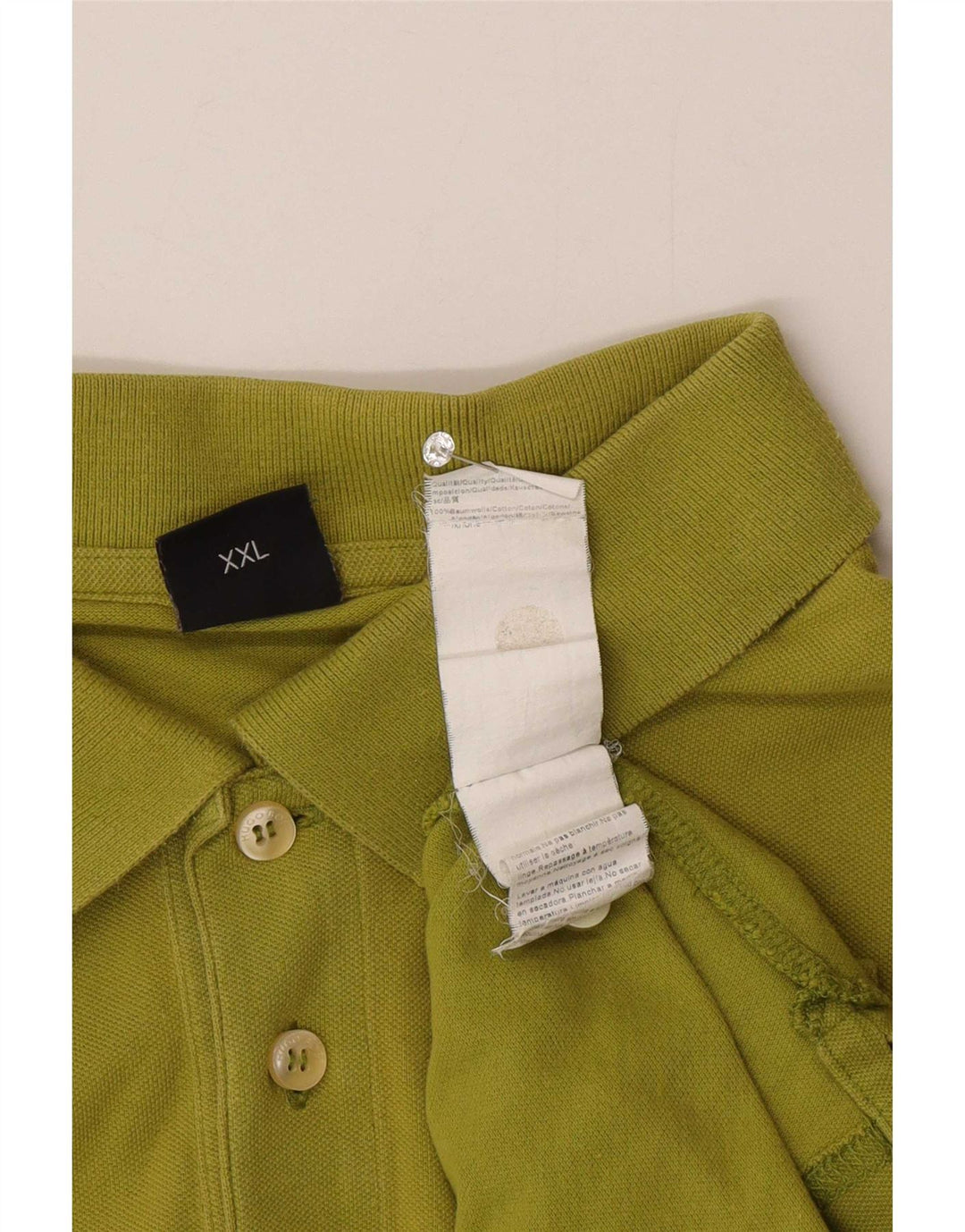 Hugo Boss Mens Polo Shirt 2XL Khaki Cotton