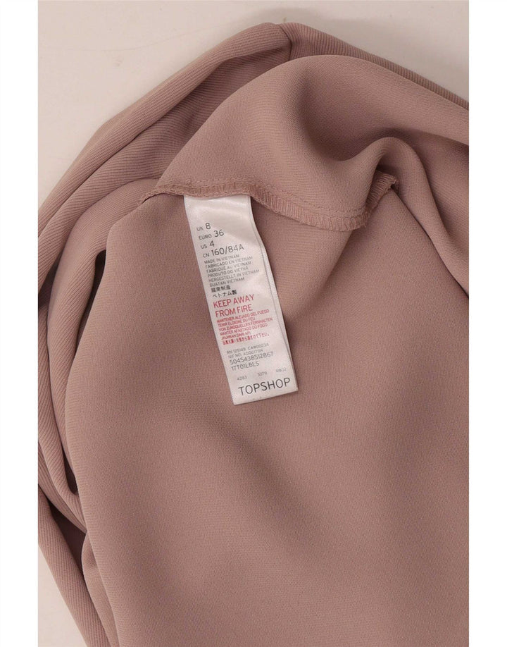 Topshop Womens Open Blazer Jacket UK 8 Small Pink Polyester