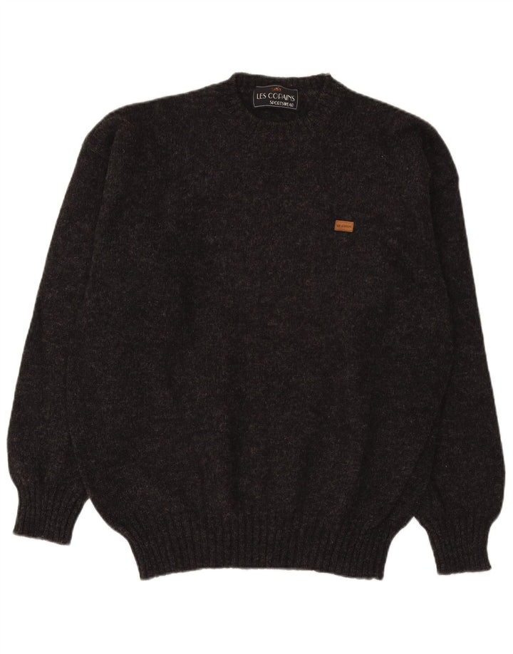 Les Copains Mens Crew Neck Jumper Sweater Large Grey