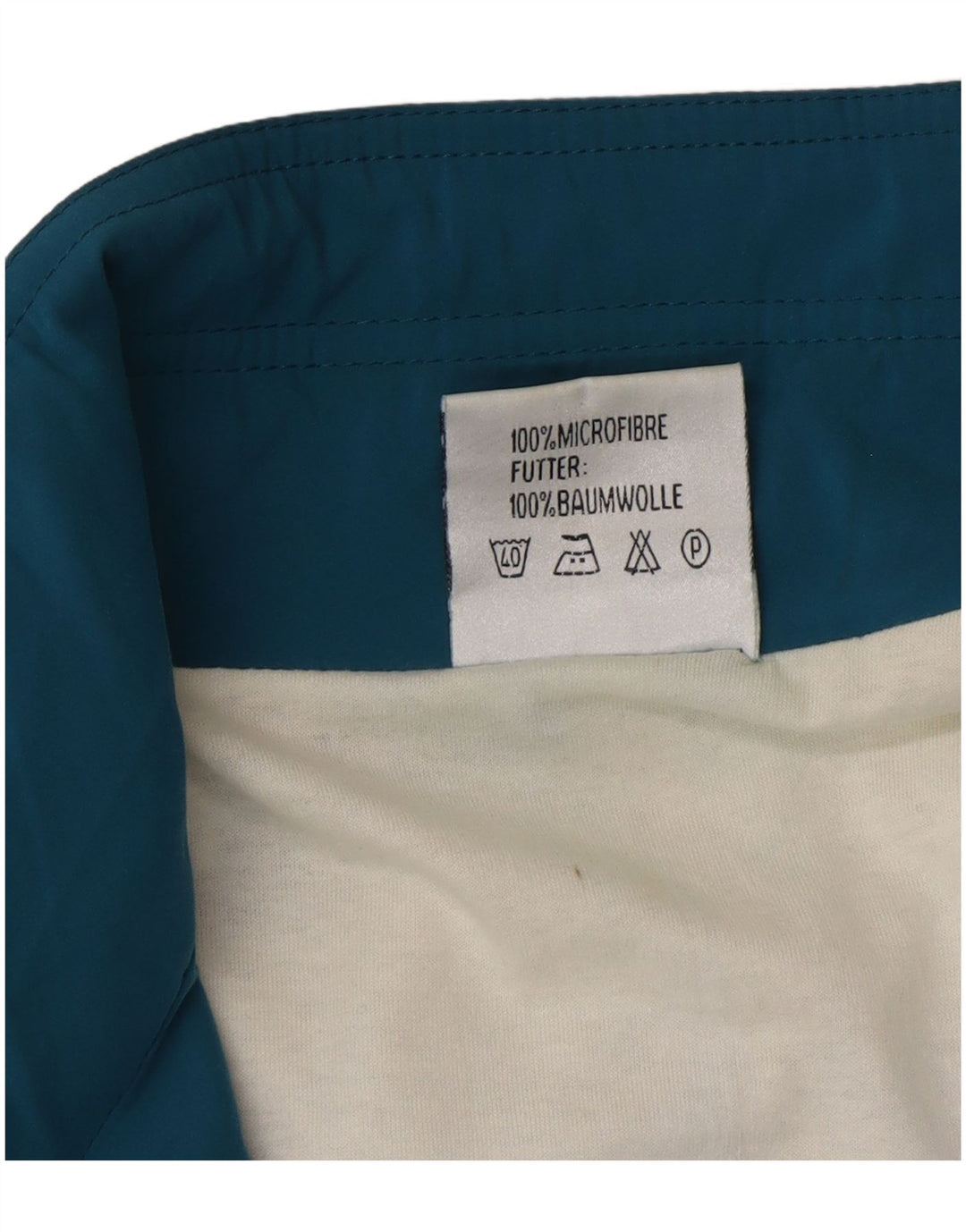 Vintage Mens Tracksuit Top Jacket Large Blue Colourblock Microfibers