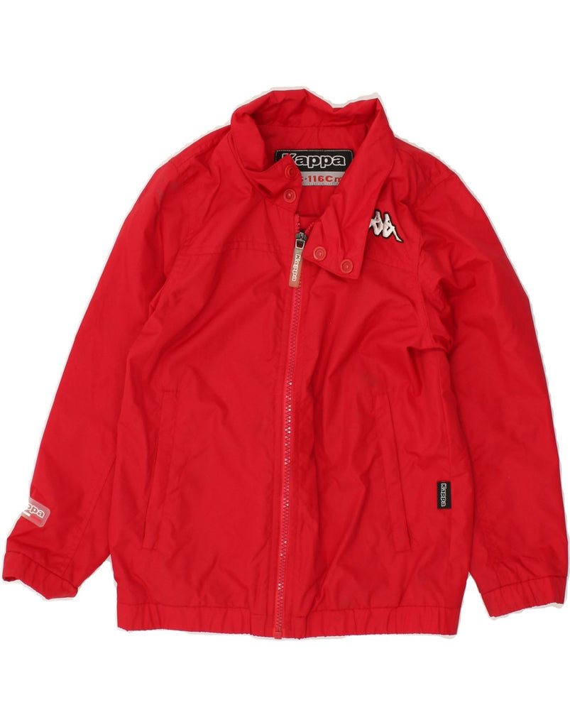 KAPPA Boys Graphic Rain Jacket 5-6 Years Small Red Polyamide | Vintage Kappa | Thrift | Second-Hand Kappa | Used Clothing | Messina Hembry 