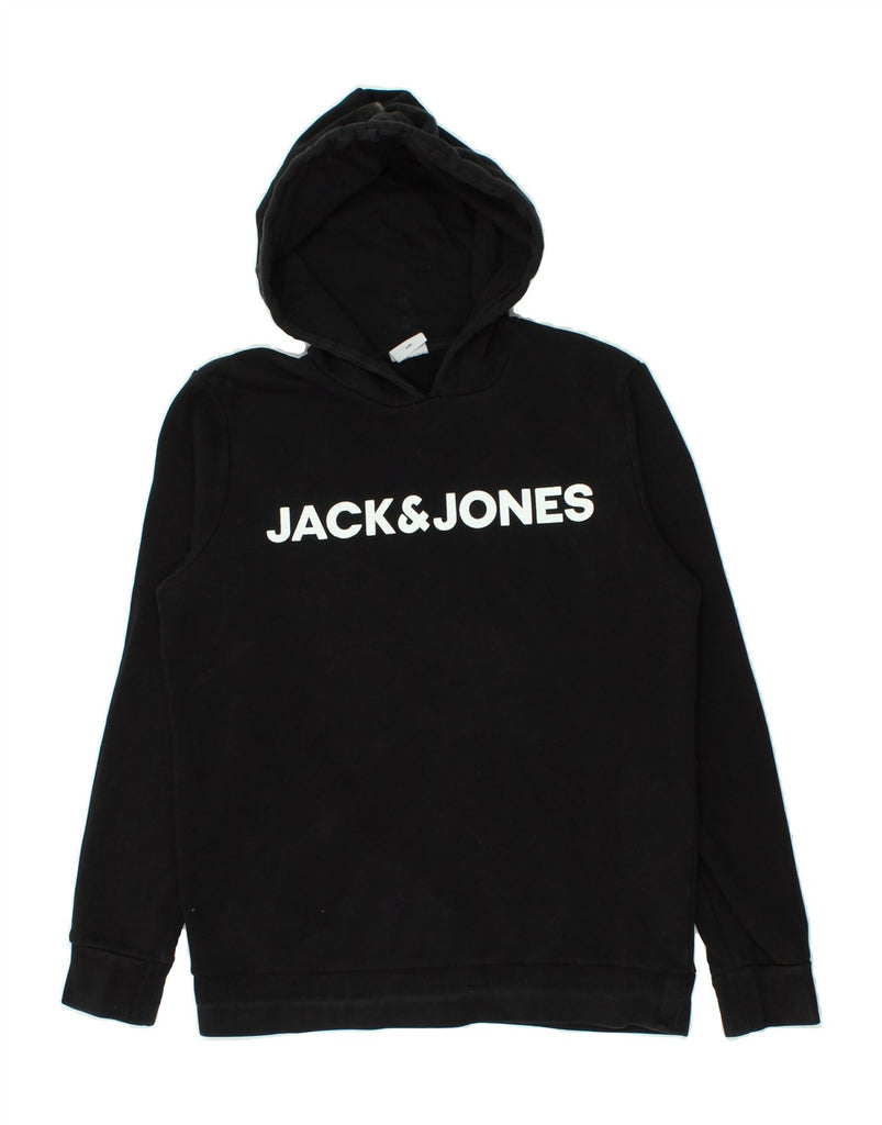 JACK & JONES Mens Graphic Hoodie Jumper Large Black Cotton | Vintage Jack & Jones | Thrift | Second-Hand Jack & Jones | Used Clothing | Messina Hembry 