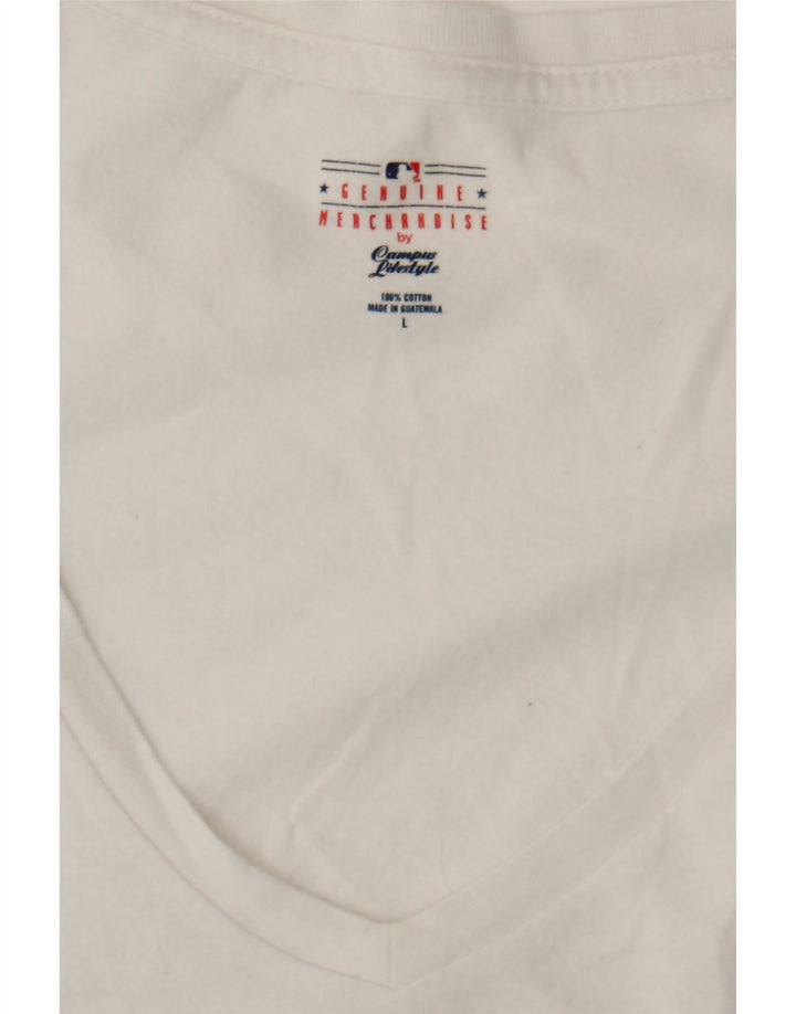 GENUINE MERCHANDISE Womens Graphic T-Shirt Top UK 16 Large White Vintage Genuine Merchandise and Second-Hand Genuine Merchandise from Messina Hembry 