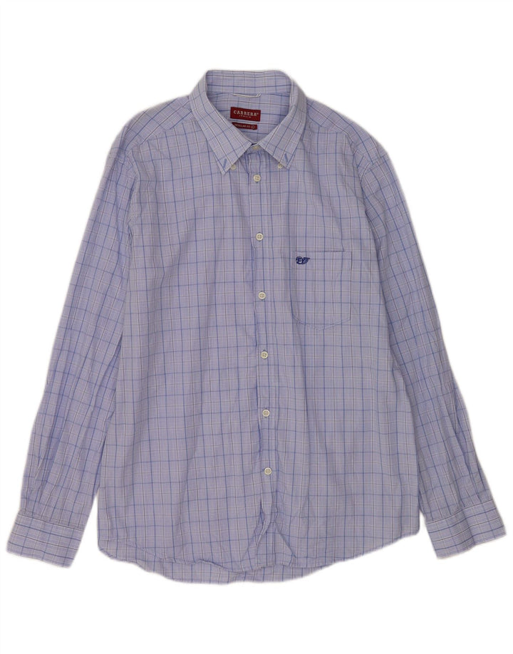 Carrera Mens Regular Fit Shirt XL Blue Check