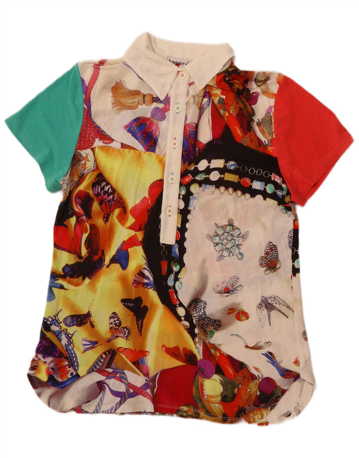 BAGARRY Womens Pullover Shirt Blouse UK 12 Medium Multicoloured Patchwork