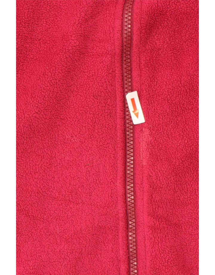 Columbia Womens Liner Fleece Jacket UK 14 Medium Red Polyester