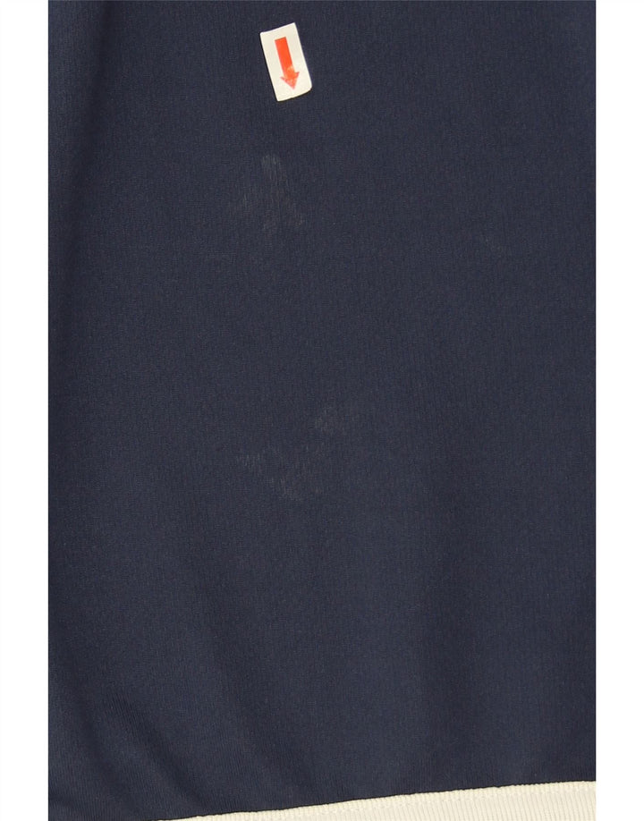 Umbro Mens T-Shirt Top Large Navy Blue Colourblock Polyester