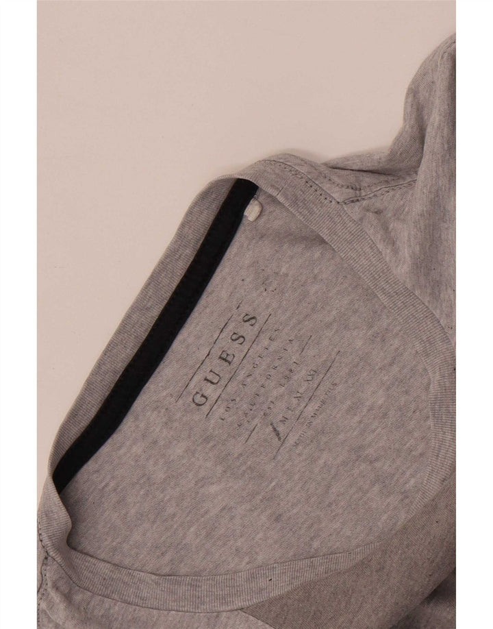 Guess Mens Graphic T-Shirt Top Small Grey