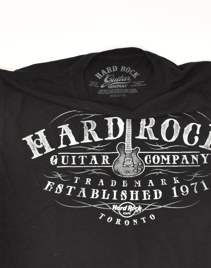 HARD ROCK CAFE Mens Toronto Graphic T-Shirt Top Small Black Cotton | Vintage Hard Rock Cafe | Thrift | Second-Hand Hard Rock Cafe | Used Clothing | Messina Hembry 