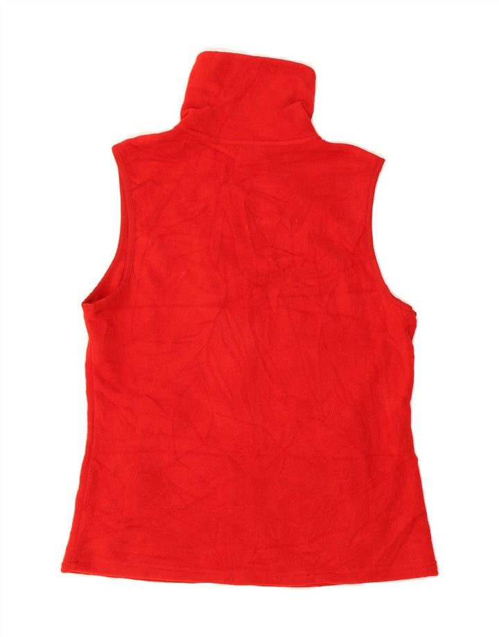 CHAPS Womens Fleece Gilet UK 14 Medium Red Polyester Vintage Chaps and Second-Hand Chaps from Messina Hembry 