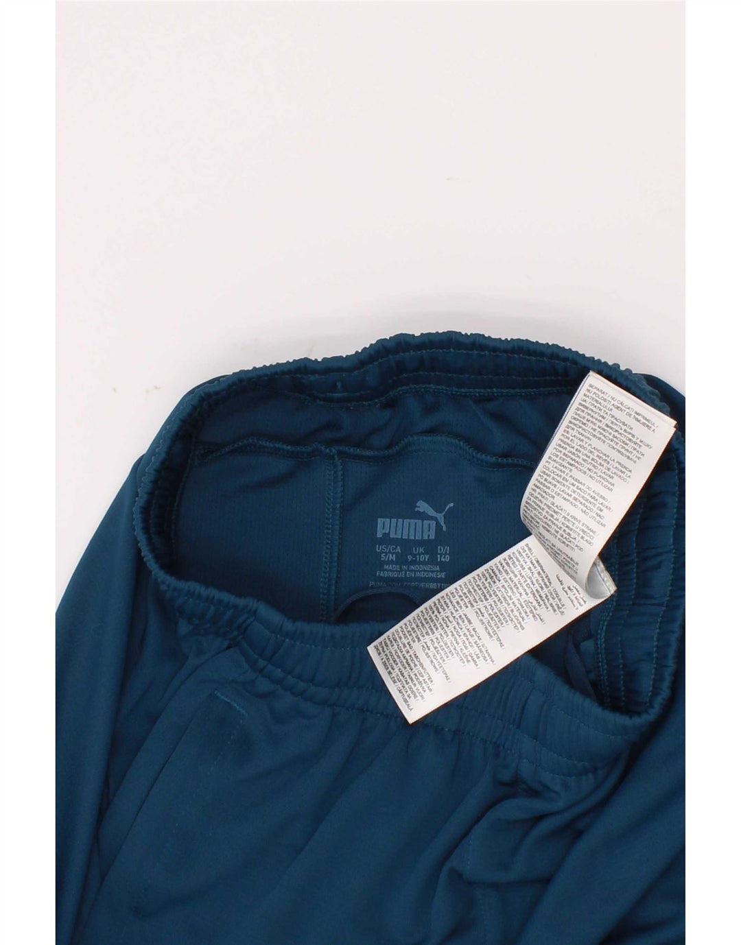 Puma Boys Sport Shorts 9-10 Years Blue Geometric Polyester