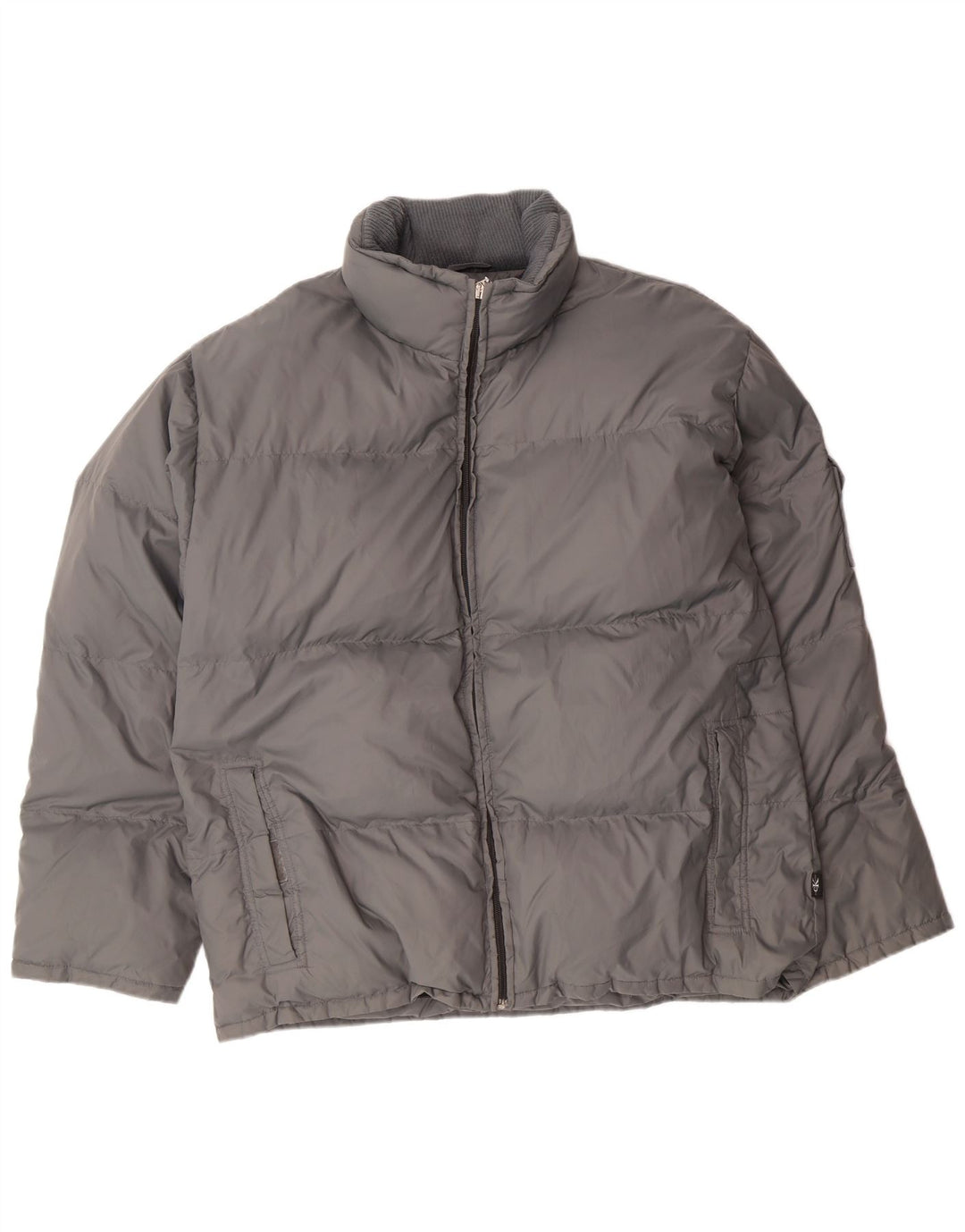 CALVIN KLEIN JEANS Mens Loose Fit Padded Jacket UK 38 Medium Grey Nylon