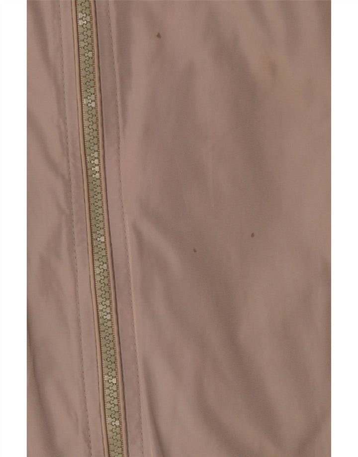 Massimo Dutti Mens Bomber Jacket UK 42 XL Beige Nylon