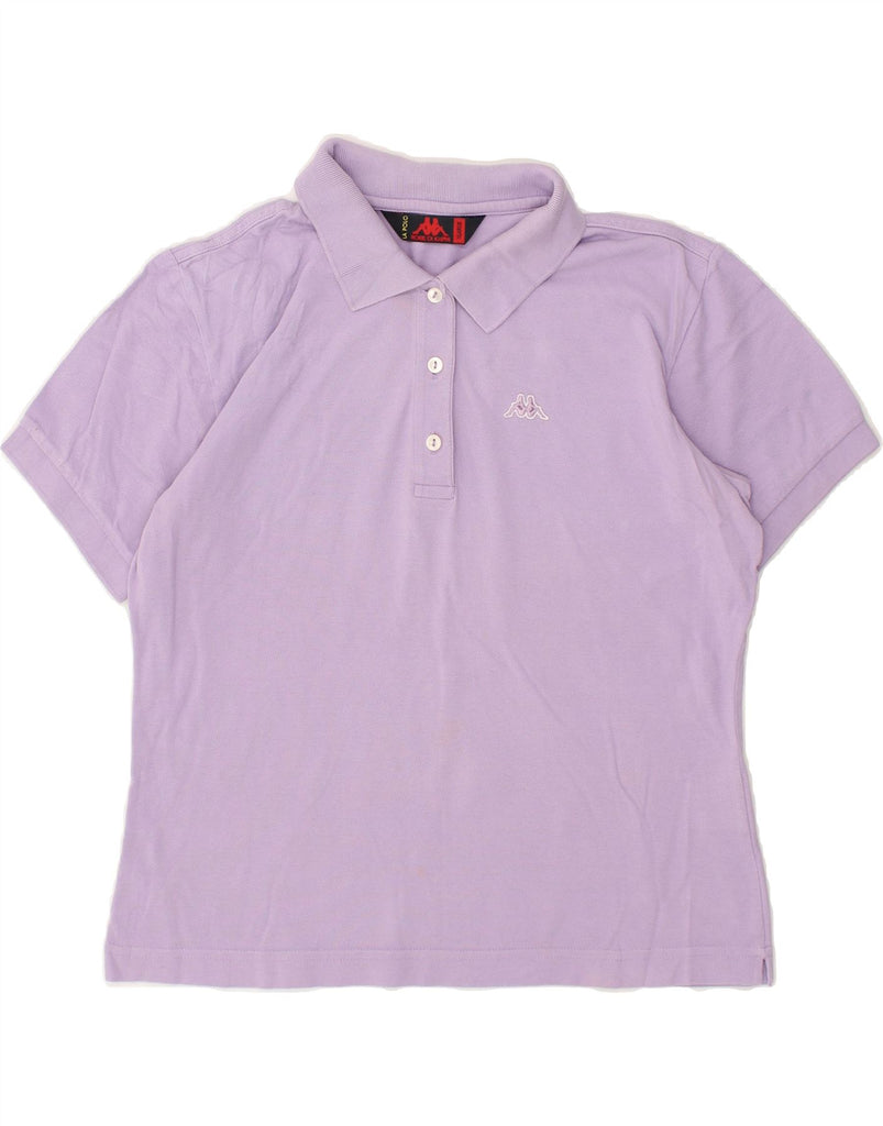 KAPPA Womens Polo Shirt UK 18 XL Purple Cotton | Vintage Kappa | Thrift | Second-Hand Kappa | Used Clothing | Messina Hembry 