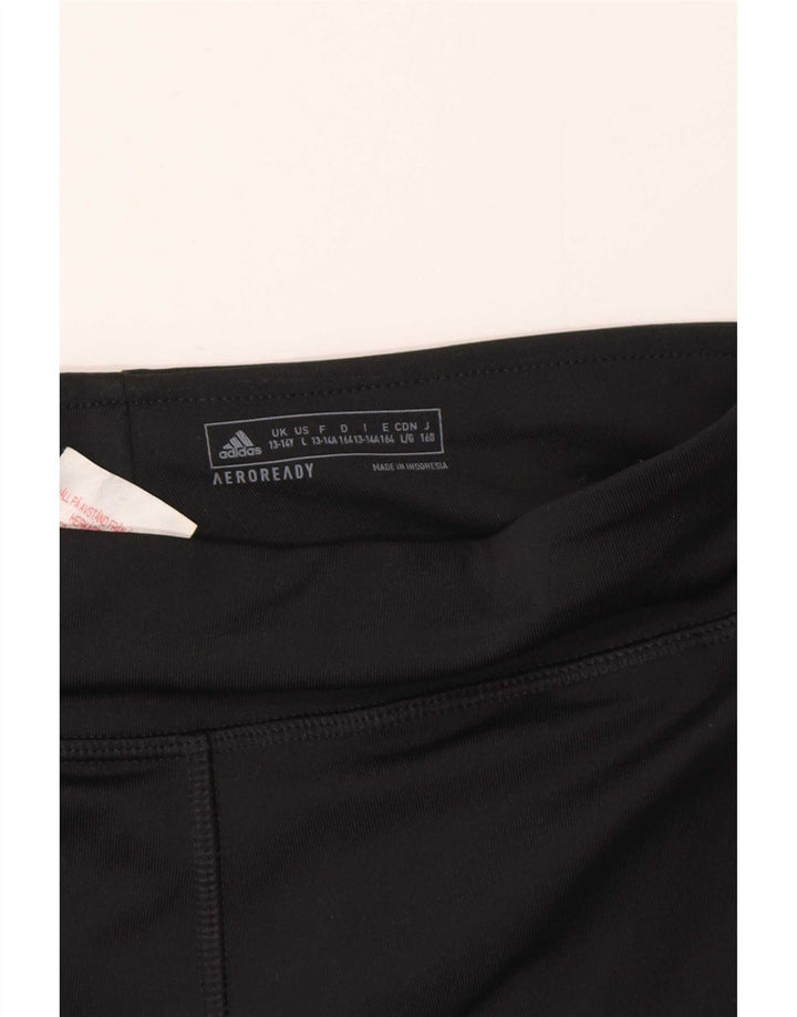 Adidas Girls Aeroready Leggings 13-14 Years Black Polyester