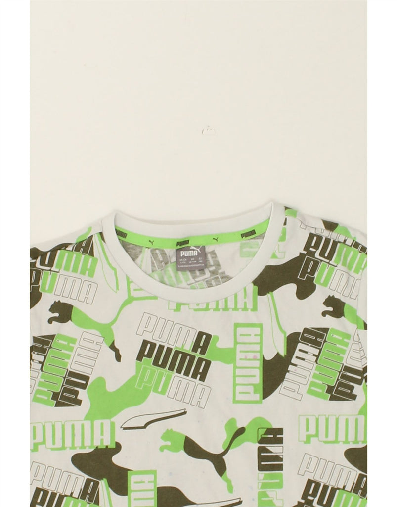 PUMA Boys Graphic T-Shirt Top 13-14 Years Green | Vintage Puma | Thrift | Second-Hand Puma | Used Clothing | Messina Hembry 