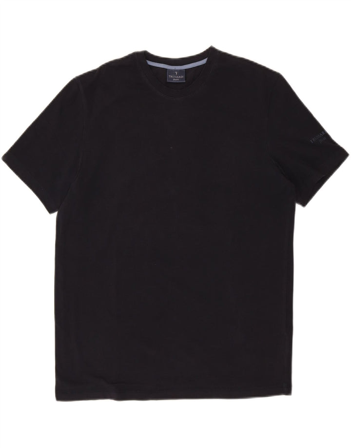 TRUSSARDI JEANS Mens T-Shirt Top Medium Black Cotton