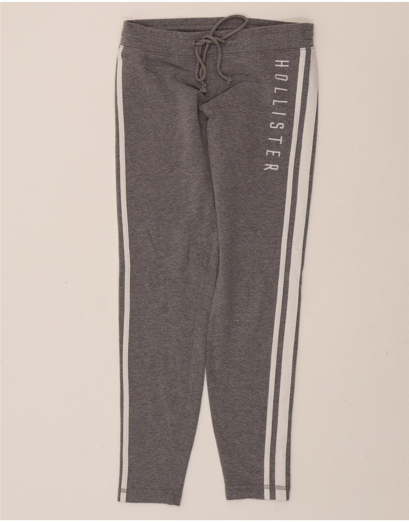 HOLLISTER Womens High Waist Graphic Tracksuit Trousers UK 10 Small  Grey Vintage Hollister and Second-Hand Hollister from Messina Hembry 