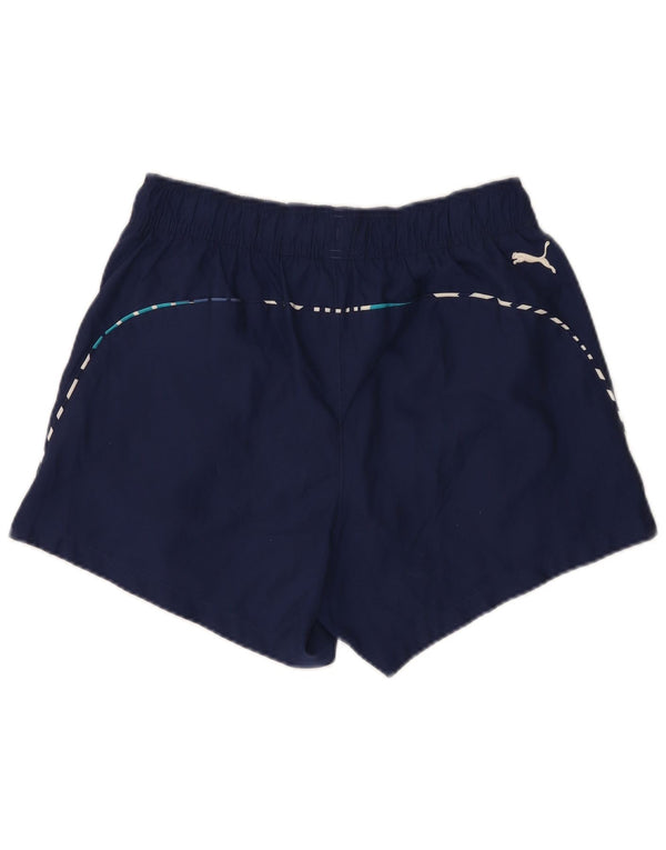 Puma Mens Graphic Sport Shorts Medium Navy Blue Polyester