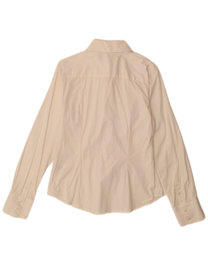 Sasch Womens Shirt UK 12 Medium White Cotton
