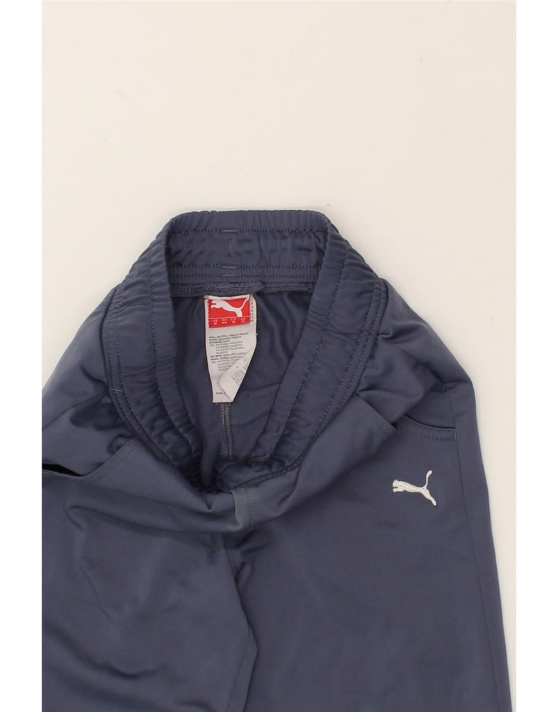 PUMA Boys Tracksuit Trousers Joggers 9-10 Years Medium Navy Blue Polyester | Vintage Puma | Thrift | Second-Hand Puma | Used Clothing | Messina Hembry 