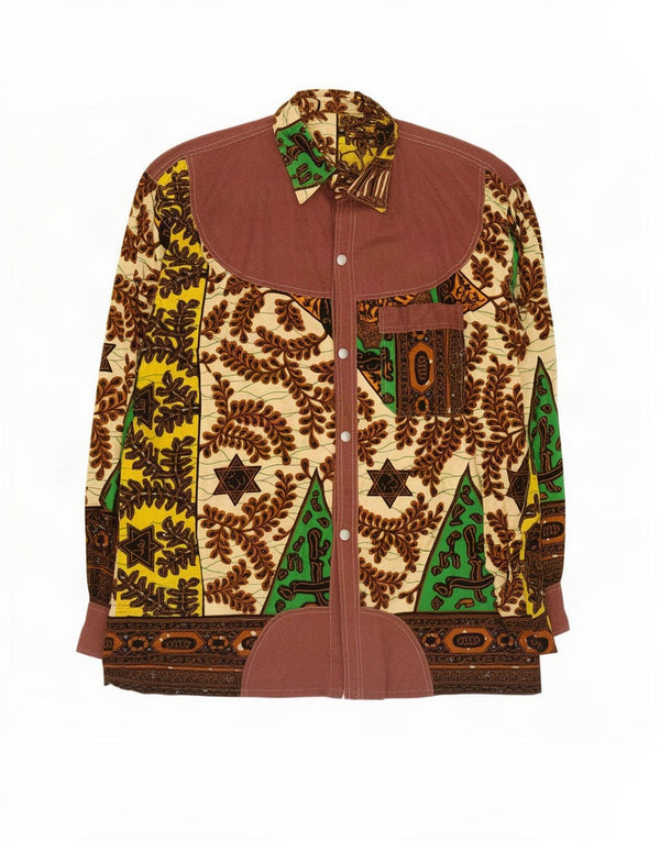 Vintage Mens Shirt Large Multicoloured Floral