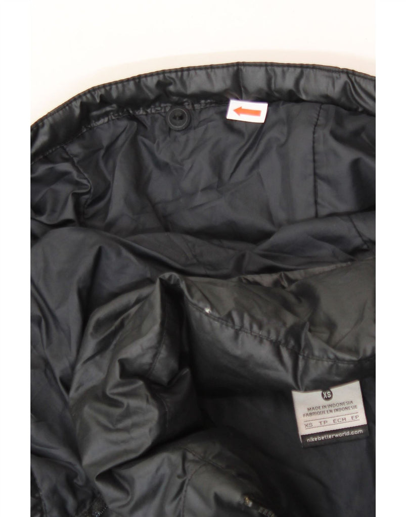 NIKE Womens Hooded Padded Coat UK 6 XS Black Polyester Vintage Nike and Second-Hand Nike from Messina Hembry 