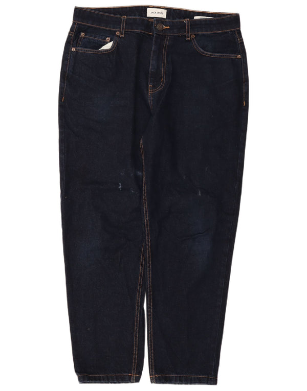 Jack Wills Mens Tapered Jeans W34 L28 Navy Blue Cotton