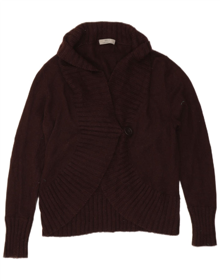 Marks & Spencer Womens Cardigan Sweater UK 16 Large  Brown Cotton