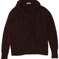 Marks & Spencer Womens Cardigan Sweater UK 16 Large  Brown Cotton