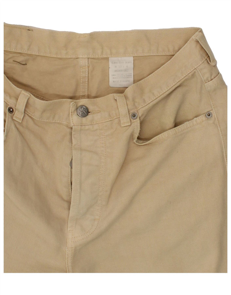 CALVIN KLEIN Mens Straight Jeans  W33 L28 Beige Cotton Vintage Calvin Klein and Second-Hand Calvin Klein from Messina Hembry 