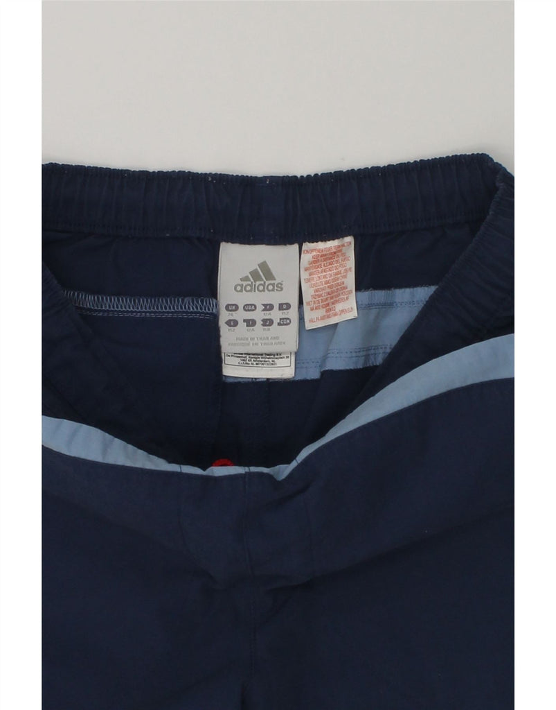 ADIDAS Boys Graphic Sport Shorts 11-12 Years Navy Blue Colourblock | Vintage Adidas | Thrift | Second-Hand Adidas | Used Clothing | Messina Hembry 