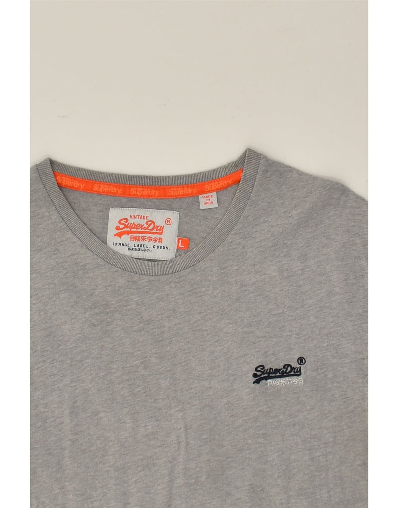 SUPERDRY Mens Slim T-Shirt Top Large Grey Cotton | Vintage Superdry | Thrift | Second-Hand Superdry | Used Clothing | Messina Hembry 