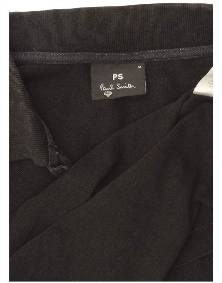 Paul Smith Mens Polo Shirt Medium Black Cotton