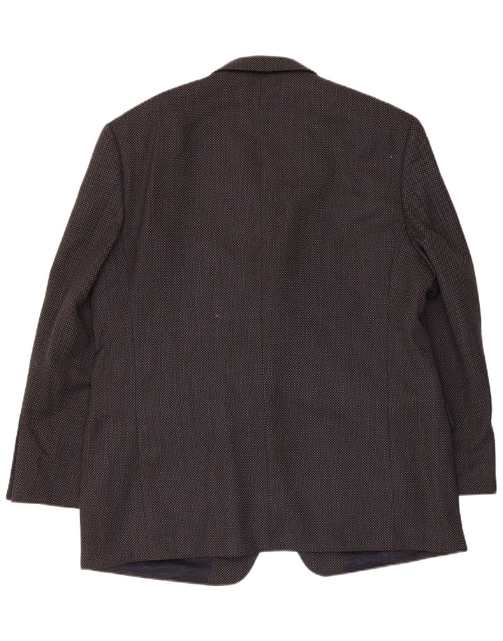 Marks & Spencer Mens 3 Button Blazer Jacket UK 44 XL Navy Blue Virgin Wool