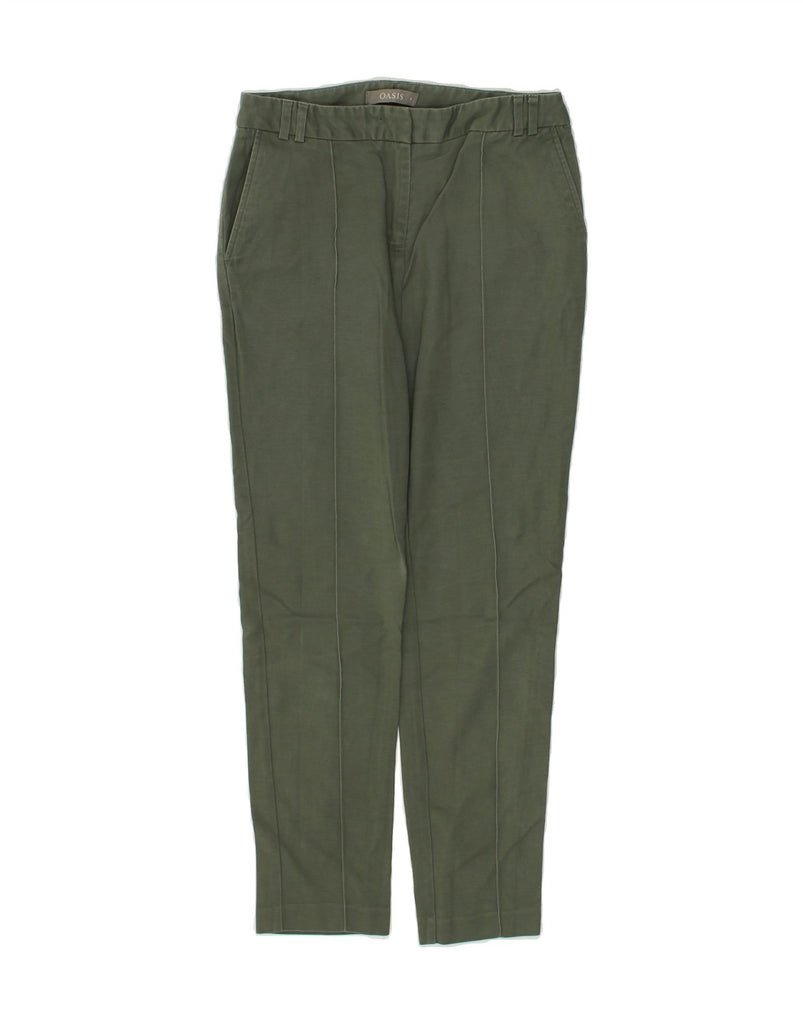 OASIS Womens Slim Chino Trousers UK 8 Small W26 L27 Green Cotton | Vintage Oasis | Thrift | Second-Hand Oasis | Used Clothing | Messina Hembry 