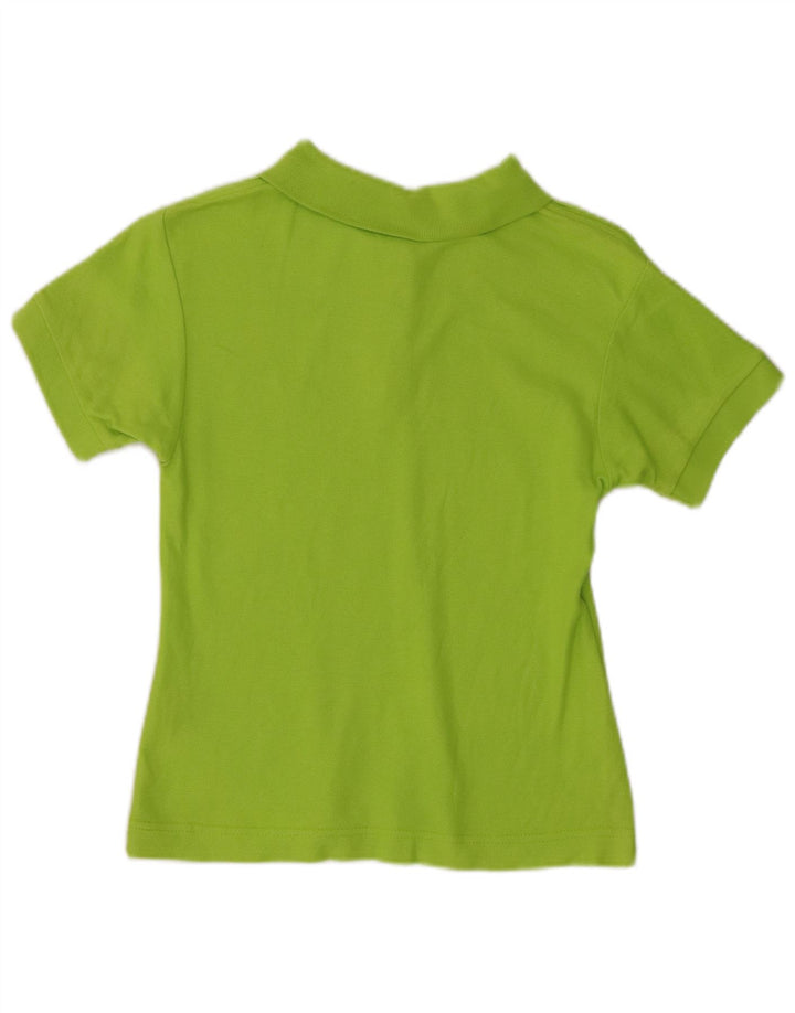 Fila Womens Crop Polo Shirt UK 12 Medium Green Cotton