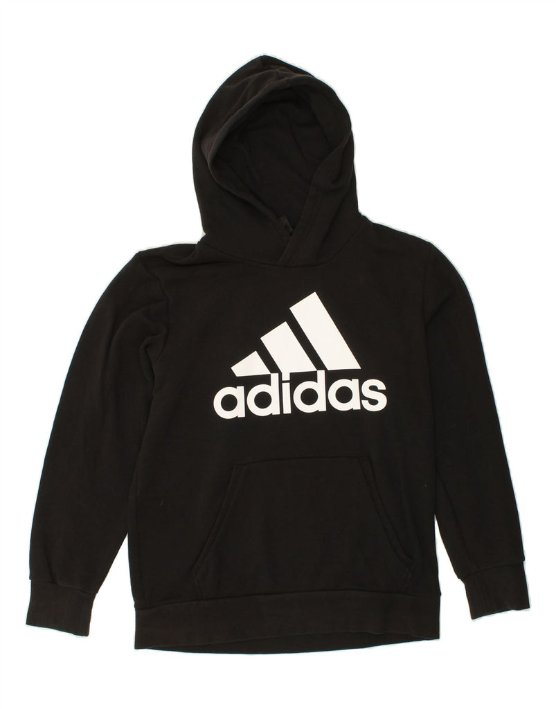 ADIDAS Mens Graphic Hoodie Jumper Medium Black Cotton Vintage Adidas and Second-Hand Adidas from Messina Hembry 