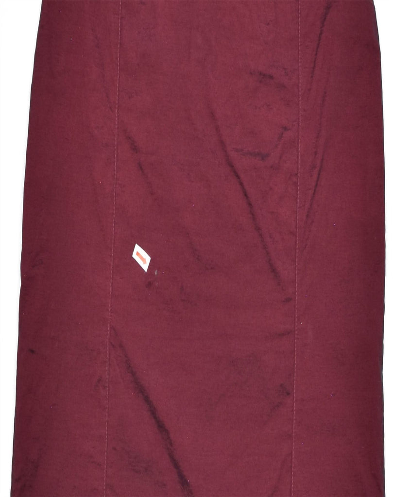 VINTAGE Womens Pencil Skirt UK 12 Medium W28 Maroon Polyester | Vintage | Thrift | Second-Hand | Used Clothing | Messina Hembry 