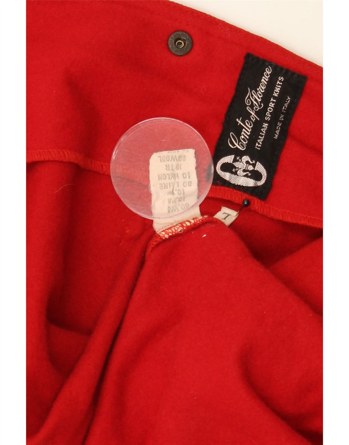 CONTE OF FLORENCE Mens Sleeveless Tracksuit Top Jacket Large Red Wool Vintage Conte of Florence and Second-Hand Conte of Florence from Messina Hembry 