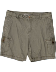 EDDIE BAUER Womens Cargo Shorts US 16 2XL W38   Grey Cotton