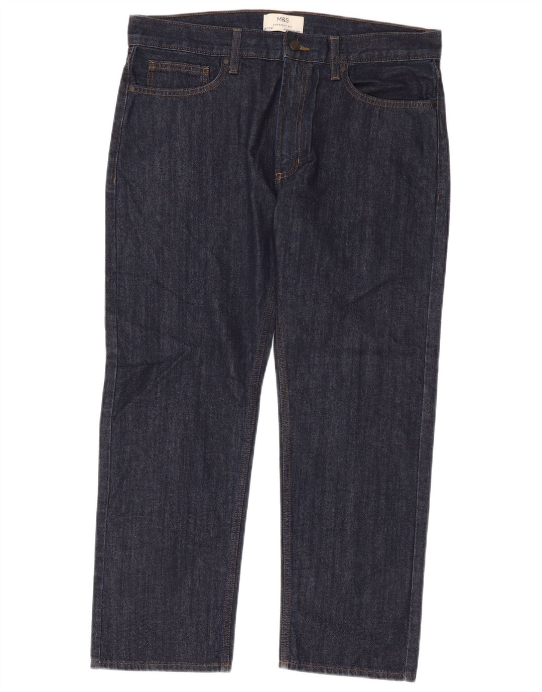 Marks & Spencer Mens Straight Jeans  W36 L29 Navy Blue Cotton