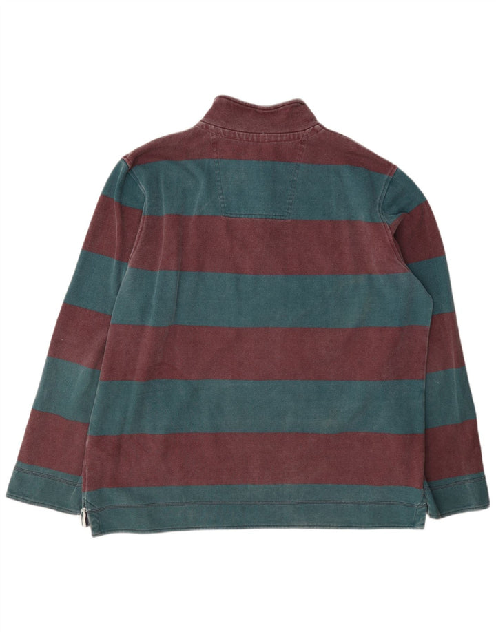 Crew Clothing Mens Zip Neck Sweatshirt Jumper 2XL Multicoloured Striped