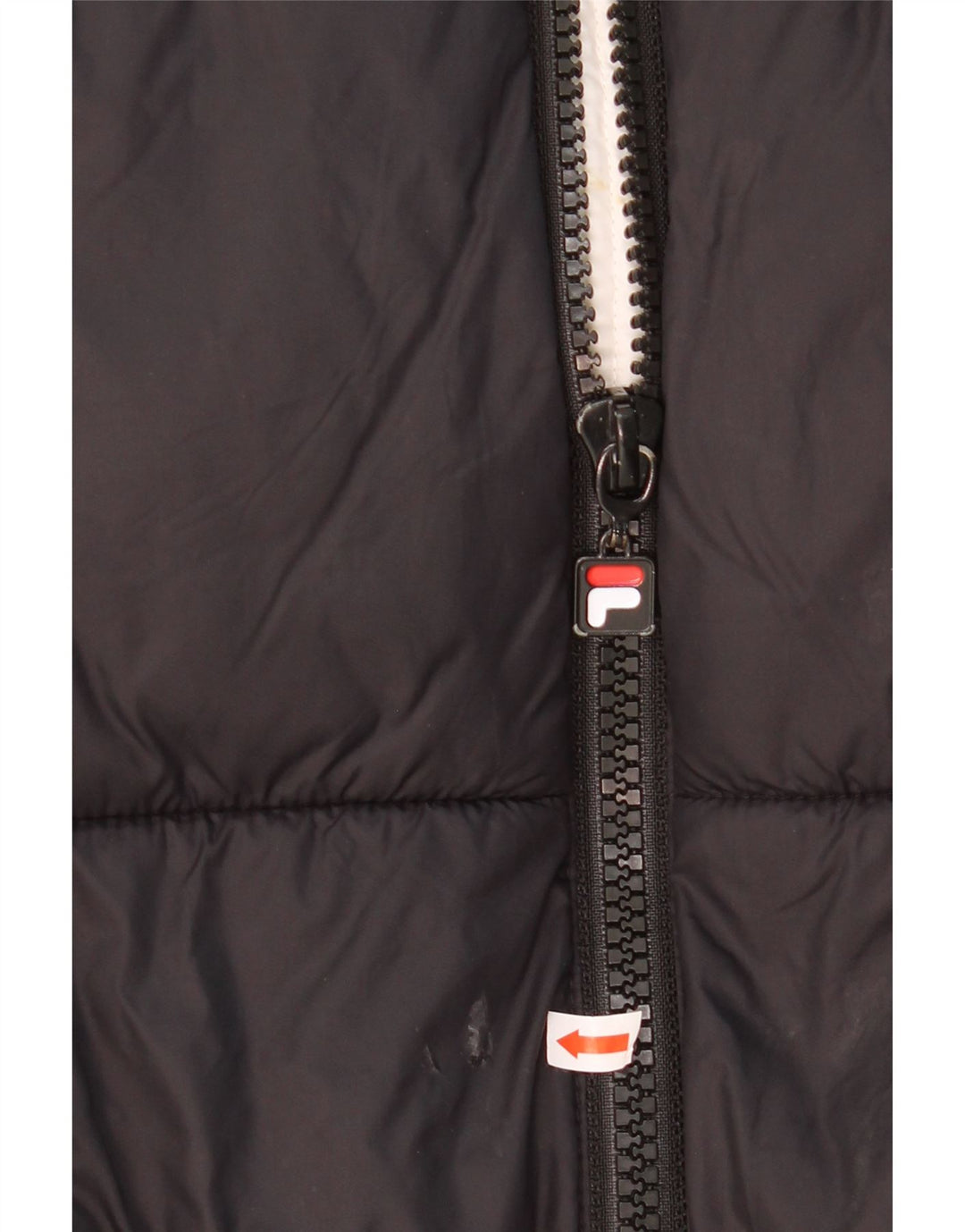 FILA Boys Padded Jacket 15-16 Years Black Colourblock Vintage Fila and Second-Hand Fila from Messina Hembry 