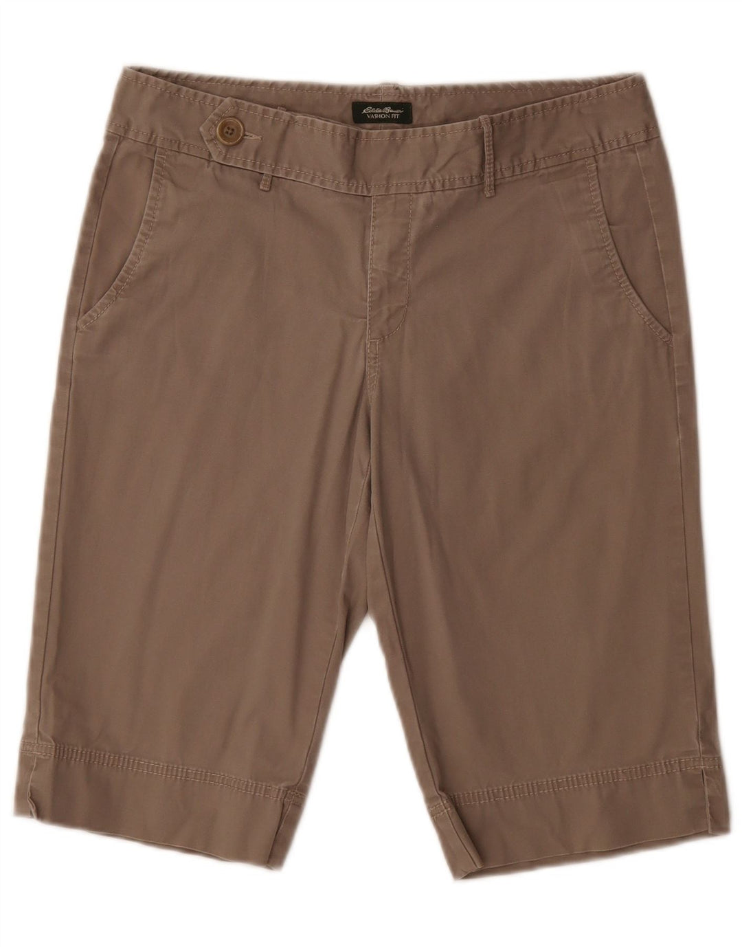 Eddie Bauer Womens Vashon Fit Casual Shorts US 8 Medium W30 Grey Cotton