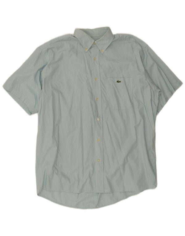 Lacoste Mens Short Sleeve Shirt Size 42 Large Blue