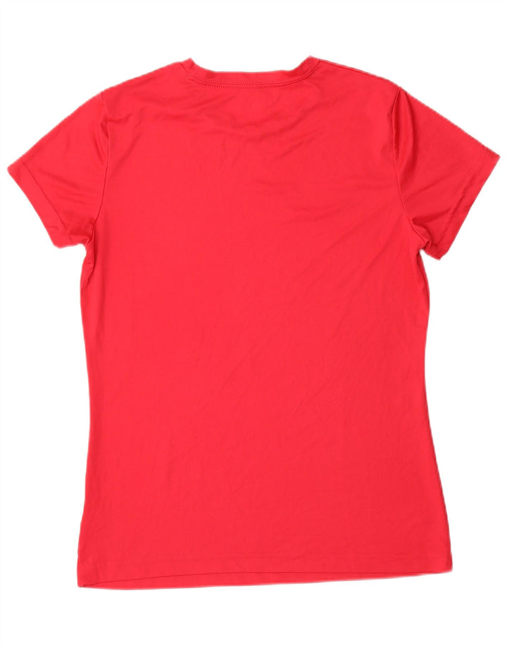 Reebok Womens Graphic T-Shirt Top UK 14 Large Pink Polyester