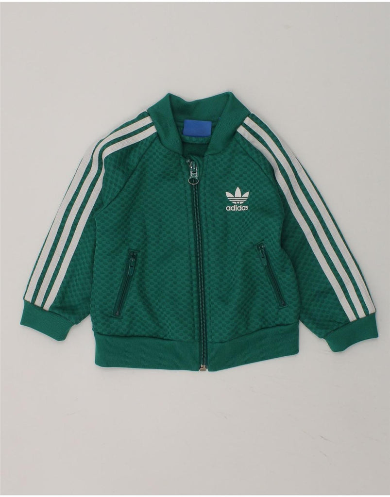 ADIDAS Baby Boys Full Tracksuit 3-6 Months Green Polyester | Vintage Adidas | Thrift | Second-Hand Adidas | Used Clothing | Messina Hembry 