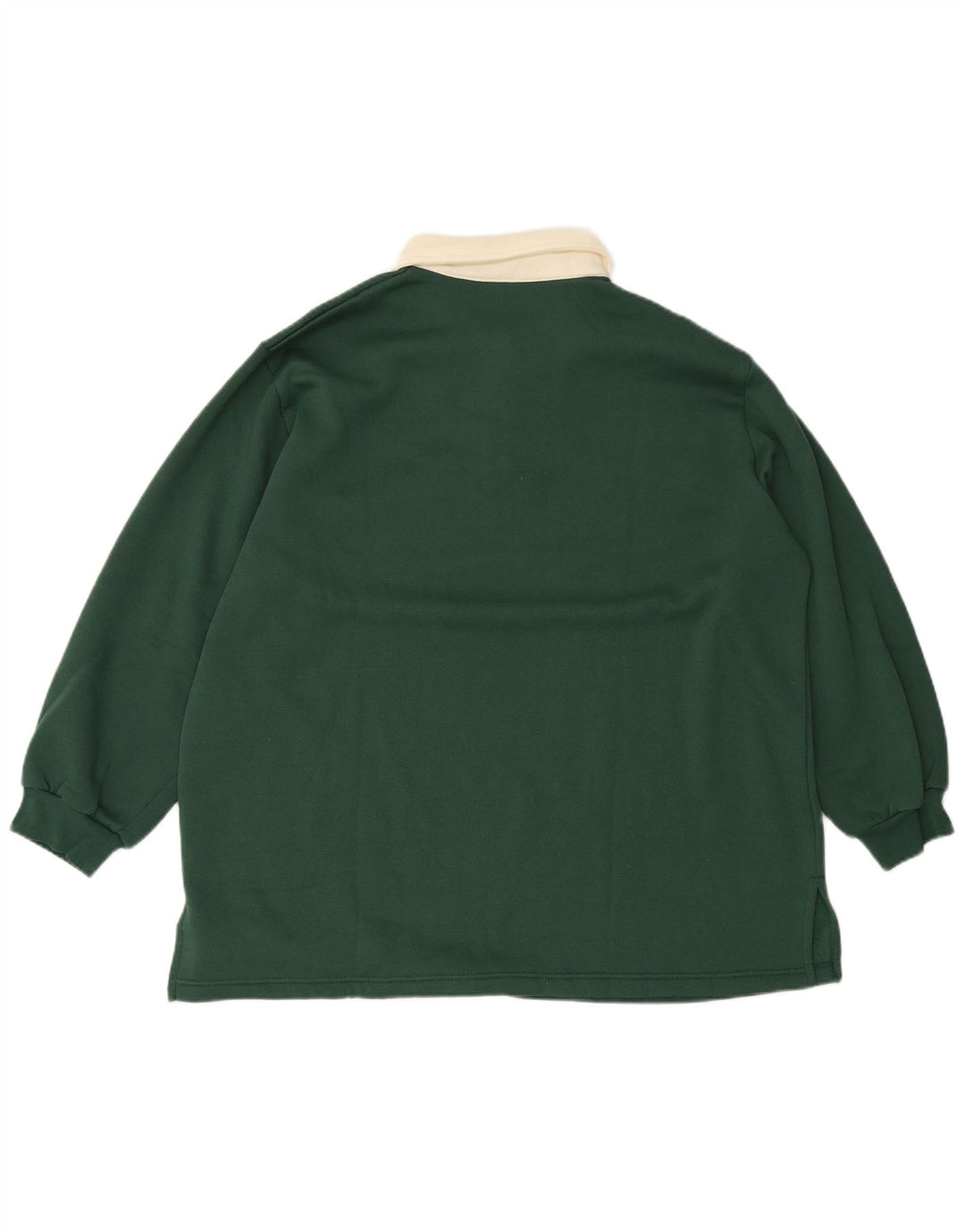 VINTAGE Womens Polo Neck Sweatshirt Jumper UK 22/24 3XL Green Polyester